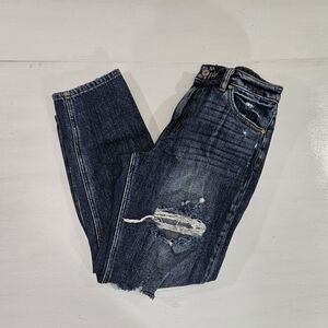 Kancan Destroyed Straight Leg Denim Jeans Womens Size 28